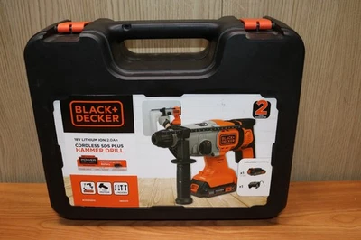 BLACK & DECKER BCD900D1K 18v 3 function hammer SDS plus drill with chisel 2Ah - Image 1 of 4