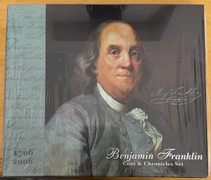 2006 P $1 Benjamin Franklin Scientist Silver Dollar Coin & Chronicles Set Sealed - Picture 1 of 2