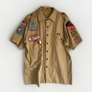 BSA Official Tan Uniform Shirt Short Sleeve Adult 2XL with Patches CR-191 - Bild 1 von 10
