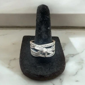 Pandora ALE Sterling Retired Delicate Sentiments Retired Ring Bow Ribbon Sz 6.5 - Picture 1 of 5
