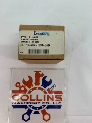 Swagelok PGI-40M-PG30-CAQX 1/4" TA CBM 0-30PSI G.I. Pressure Gauge - Image 1 of 4