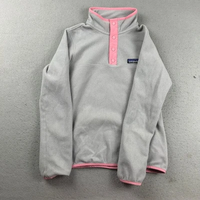 Patagonia Sweatshirt Womens Small Gray Fleece Snap Button Long Sleeves Pullover - Image 1 of 4