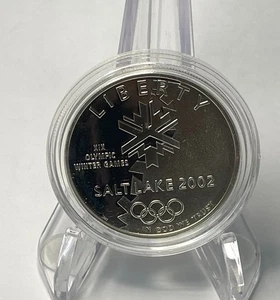 2002 P Salt Lake Olympic Proof Commemorative Silver Dollar -90% Silver - Picture 1 of 2