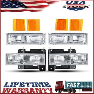 Headlights For 1994-1998 Chevy Silverado C10 C/K 1500 2500 3500 w/ Bumper Lamp K - Bild 1 von 17