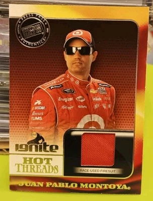 2013 Press Pass IGNITE JUAN PABLO MONTOYA HOT THREADS Materials #HT-JPM Card - Image 1 of 3