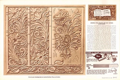 Leather Craft Doodle Pattern       ARIZONA STYLE WALLETS AND BELT PATTERN - Image 1 of 2