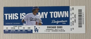 7-8-2010 Clayton Kershaw Win 22 Full Dodgers Season Ticket A Soriano HR 305 - Bild 1 von 2