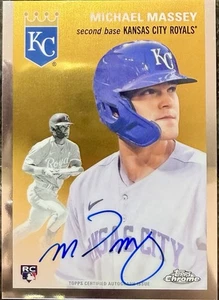 2023 Topps Chrome Platinum Anniversary Auto Michael Massey #CPA-MMAS Royals 👑 - Picture 1 of 2