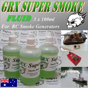 RC Boat Tank Trains Trucks Super Smoker Fluid 3 x 100 ml - Picture 1 of 9