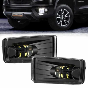 AUXBEAM for Chevrolet Silverado 07-15 GMC Yukon 10-18 Pair LED Fog Lights Black - Picture 1 of 12