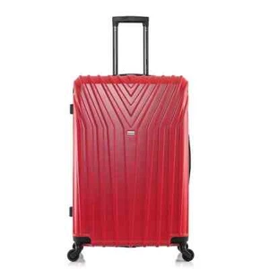 28 in. Large Travel Lightweight Red Hardside Spinner Wheels Lock Trolley Luggage - Picture 1 of 6