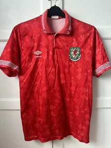 Wales Heim Fußball Trikot 1990/92 Erwachsene Large Umbro - Bild 1 von 3