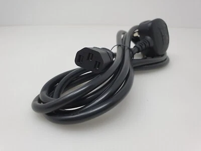 For Mackie Thump GO LoudSpeaker Mains Power Cable AC Power Lead Cord 2m UK Plug - Image 1 of 4