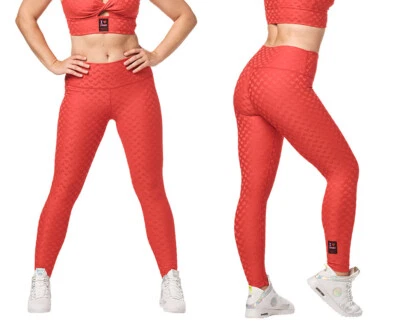 Leggings al tobillo Zumba Love cintura alta - rojo cereza ~ XS L XL ~ envío gratuito Foto 1 de 3
