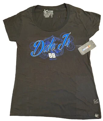 Camiseta para mujer Chase Authentics Nascar negra L Dale Jr 88 estampado gráfico/sombra Foto 1 de 3