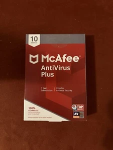 McAfee Antivirus Essential Protection For Your PC 10 Devices Brand New Sealed - Picture 1 of 2