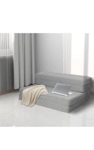 4" High Density Foam Folding Mattress Sofa Bed Single Twin XL Size 78.7” X 39.4” - Picture 1 of 10