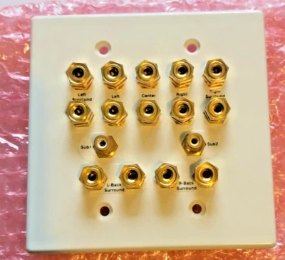 Placa de cine en casa Russound Plate Mate HTP-2 7,1 canales chapada en oro blanco Foto 1 de 2