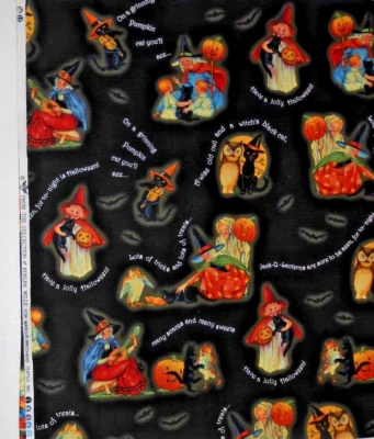 FABRIC - EDELEN WILLE COLLECTION - MARCUS BROTHERS HALLOWEEN - COTTON 1.180 YDS - Image 1 of 3