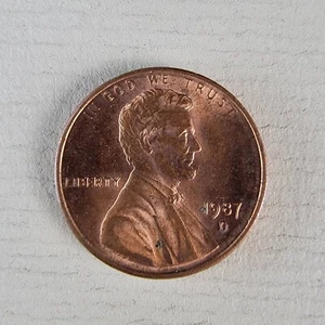 Lincoln 1987 D un centavo con anverso troquelado doble - Imagen 1 de 8