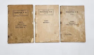 Hanover NH 1918, ’19 & ’27 Town Precinct School Annual Reports Lot of 3 Books - Picture 1 of 19