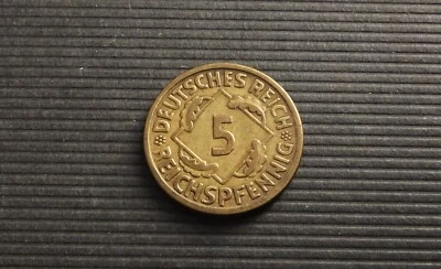 Germany Weimar 1926-A 5 Reichspfennig Pfennig VF C|7690 - Image 1 of 2