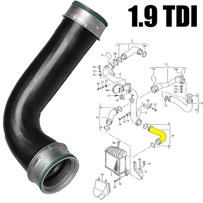 ENGINE TURBO INTERCOOLER HOSE FOR VW GOLF MK4 BORA AUDI A3 SEAT LEON TOLEDO 1.9 - Image 1 of 2