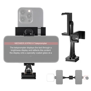 Metal Phone Tripod Mount Adapter with Arca QR Base Dual Clip Clamp Holder - Photo 1 sur 7