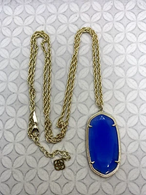 Collar Colgante Largo Kendra Scott Rae Periwinkle Tono Dorado Como Reid Foto 1 de 4