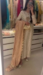 Traje Salwar listo para usar Kurti plazzo kurta Kameez Pantalón sharara indio paquistaní - Imagen 1 de 8