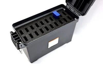 WORLDCASECOMPANY Foam fits Plastic Harbor Freight 30cal 30 caliber Ammo Can holds 20 mags .22cal