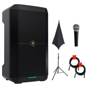 Mackie Thump Go 8" Speaker w/ Stand Skirt, Stand, Mic, and XLR Cable - Picture 1 of 10