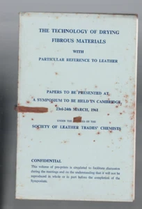 LEATHER ,TECHNOLOGY OF DRYING FIBROUS MATERIALS , REF. TO LEATHER , 1961 - Bild 1 von 1