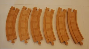 Ferrocarril de madera Thomas & Friends 6 piezas de 6 1/2" vía curva - Imagen 1 de 1