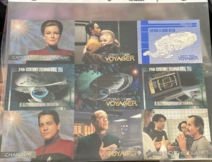 STAR TREK: VOYAGER 1995 Skybox Series One Promo Uncut Trading Card Sheet - Picture 1 of 2