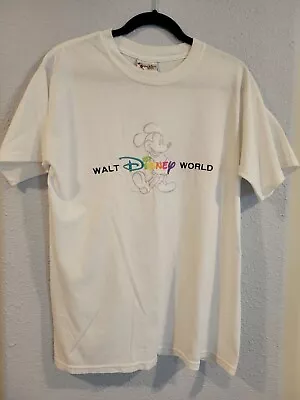VTG Y2K Walt Disney World Mickey Mouse Embroidered T-shirt Adult Small - Image 1 of 4