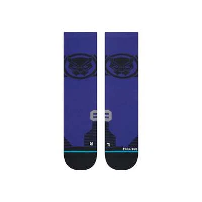 Stance Men's L 9-13 Marvel Crew Socks Infinity THE KING Infiknit Purple Black - Image 1 of 3