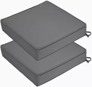 19x19x4 Inch Waterproof Patio Seat Cushions for Outdoor Furniture Dark Gray - Picture 1 of 7