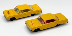 (2) Vintage Lesney Matchbox #20 Chevrolet Impala Taxi Pair Variations - Minty! - Picture 1 of 9