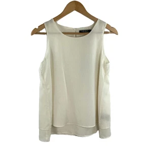 Ralph Lauren Cream Layered Lightweight Sleeveless Top S - Picture 1 of 8