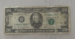 Twenty Dollar Bill Federal Reserve Bank Chicago Illinois  1990 - Picture 1 of 6