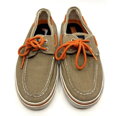 Hombre’s 8.5 M | SPERRY Top Sider Hombre’s Lona 10771188 Informal Bronceado/Naranja Zapato Barco Foto 1 de 4