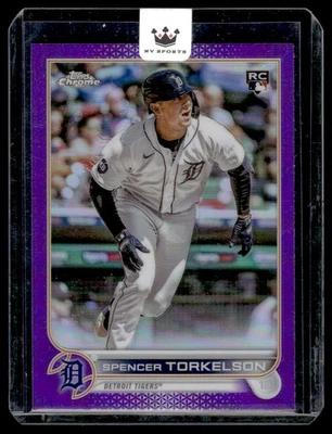 2022 Topps Chrome purple Spencer Torkelson Rookie Detroit Tigers #USC100 - Image 1 of 2