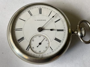 Reloj Bolsillo L Wineburgh Utica NY 11-15J Níquel Damasco Hampden Años 18 Ca 1883 - Imagen 1 de 7