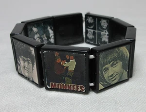 VINTAGE THE MONKEES PANEL STRETCH BANGLE BRACELET JEWELRY#28 - Picture 1 of 8