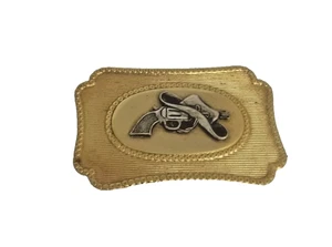Cappello da cowboy con fibbia da cintura e cintura da sei tiratori Country colore oro occidentale 1,5" - Foto 1 di 4