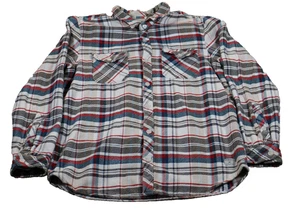 O'Neill Shirt Mens XL White Red Blue Plaid Flannel Button Up Casual Western - Picture 1 of 5