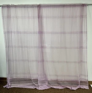 VTG Purple Lace/Sheer Curtains 2 Panel 86 Long 60 Wide 💜 - Picture 1 of 3