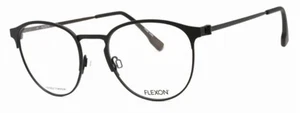 Gafas Flexon para hombre marco de borde completo de metal ovalado negro FLEXON E1089 001 51 mm - Imagen 1 de 2