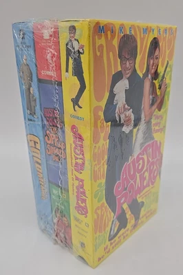 AUSTIN POWERS VHS TRILOGY  Man of Mystery GOLDMEMBER Spy Who Shagged Me / Sealed - Image 1 of 4